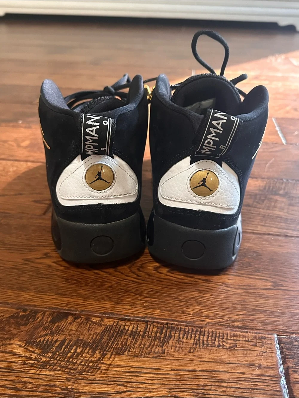 Jordan Black and White High-Top Basketball Sneakers